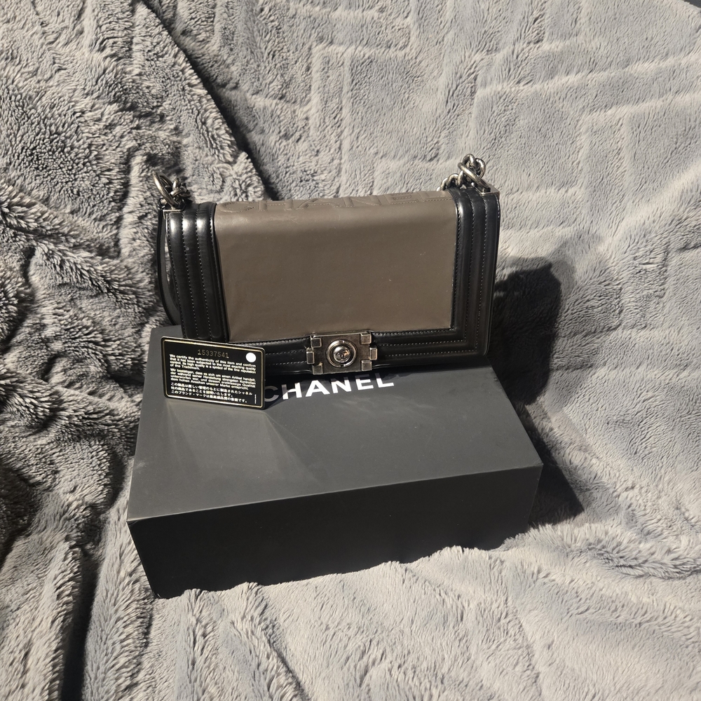 Chanel Two-Tone Black and Brown Shoulder Bag